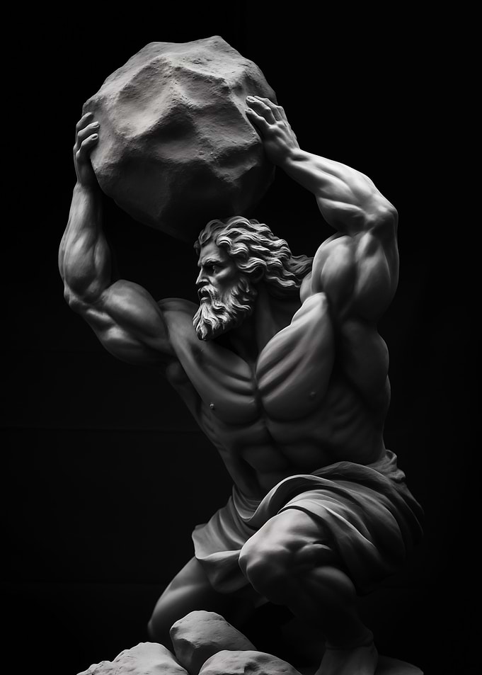 Sisyphus Strong Greek God