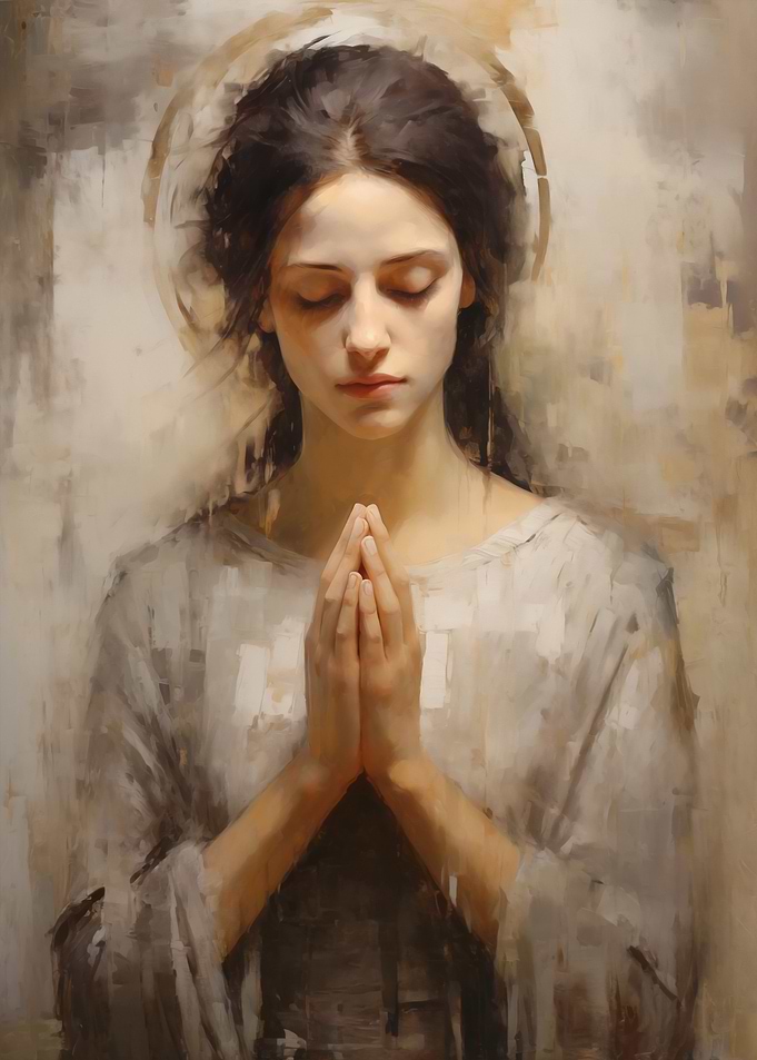Christian Girl Praying