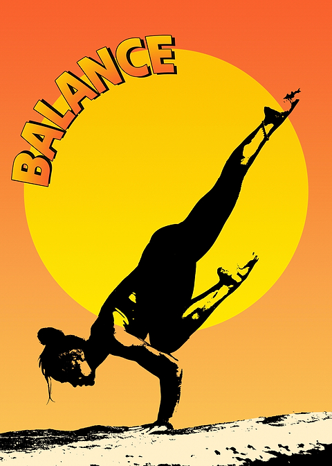 Yoga Life Balance — metal poster wall art