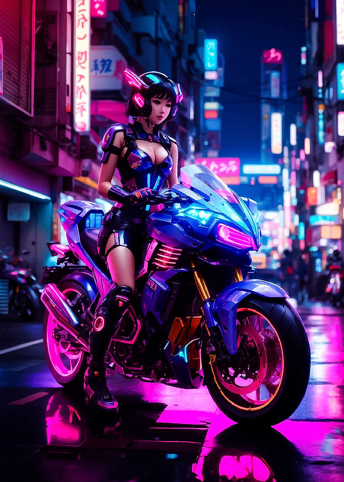 Girl on Motorcycle