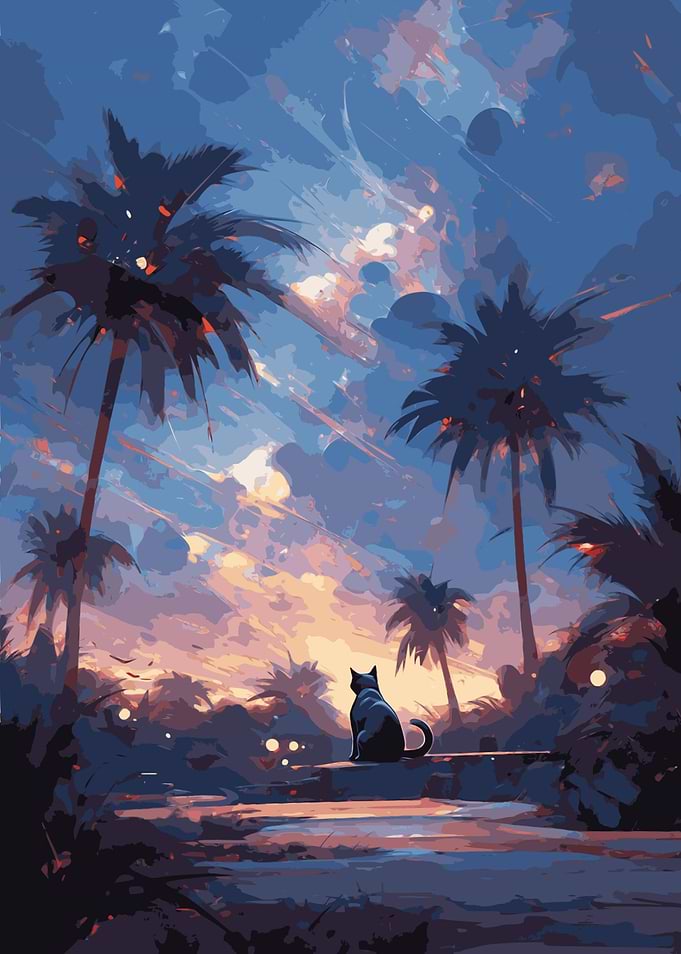 Starry Cat Bliss