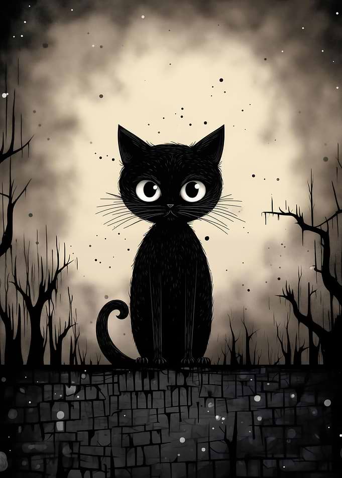 Cat after fire
