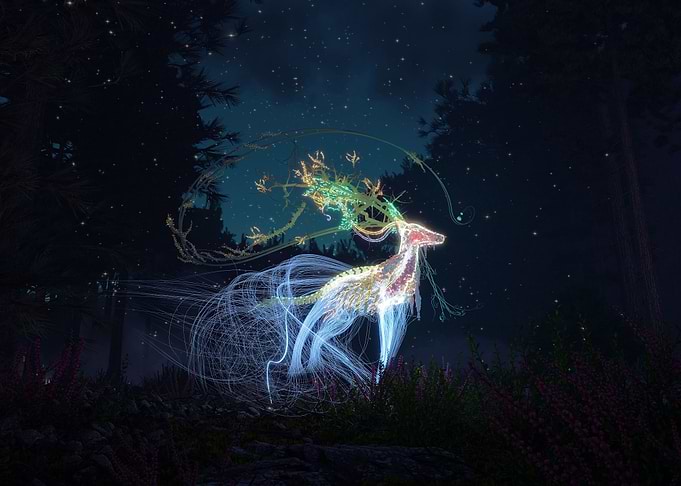 Magical aesthetic deer