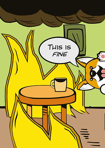 This Is Fine Corgi