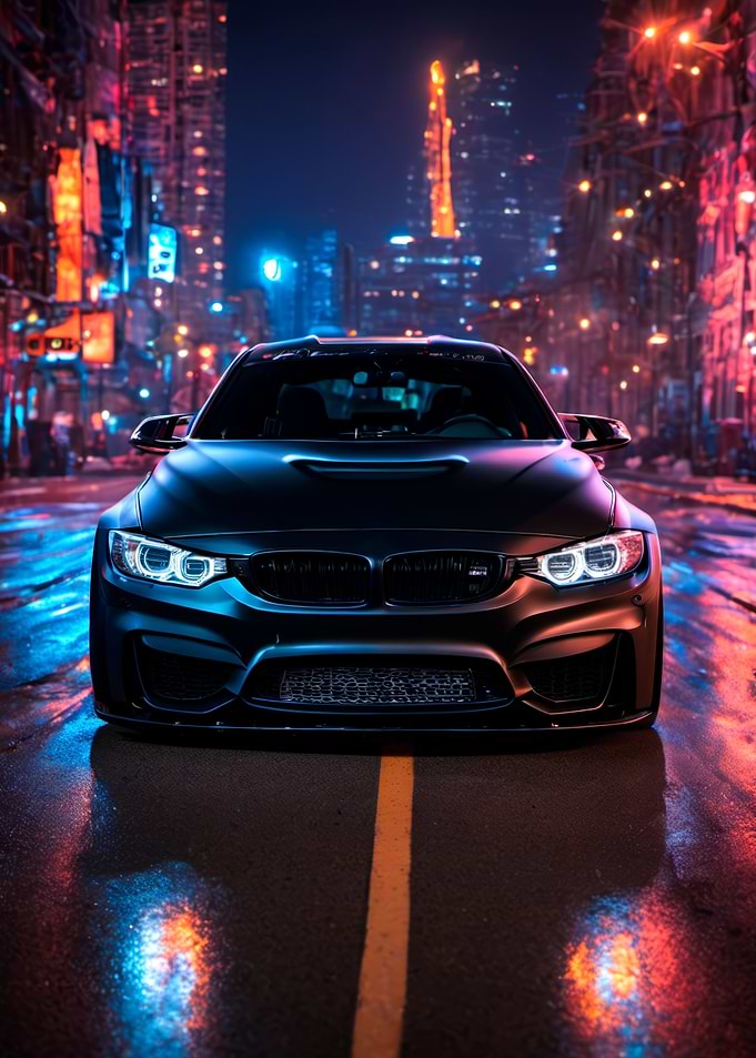 car BMW M3 art poster