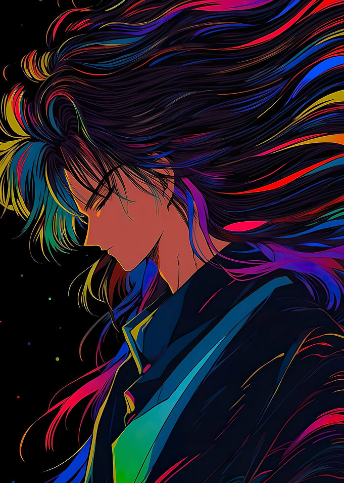 anime handsome man warrior