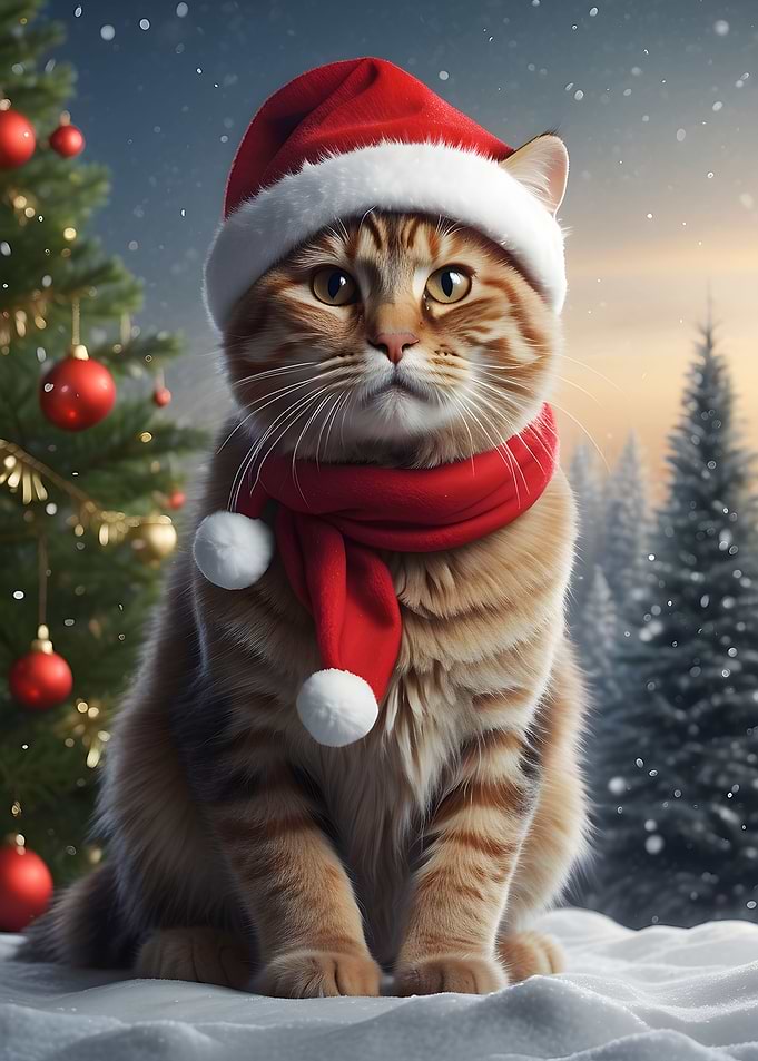 Cat Christmas Day