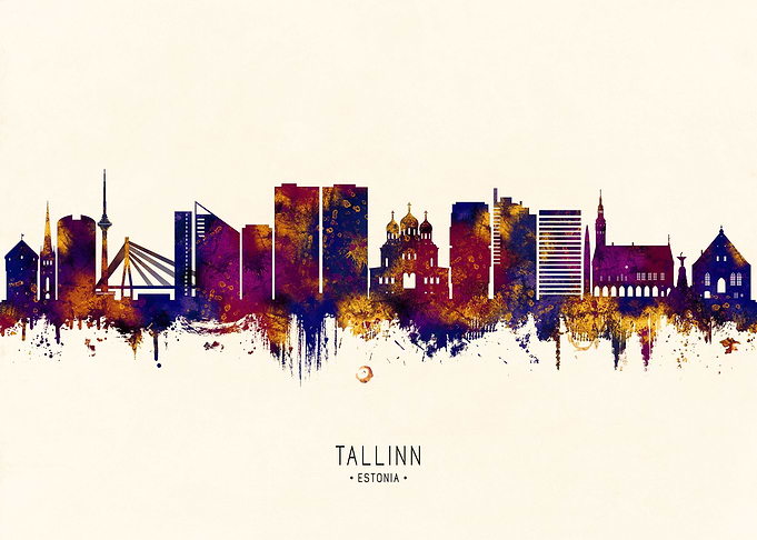Tallinn Estonia Skyline