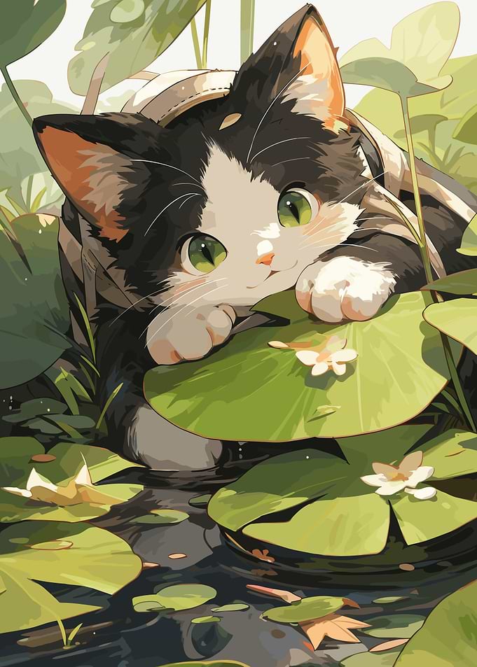 Playful Anime Kitten