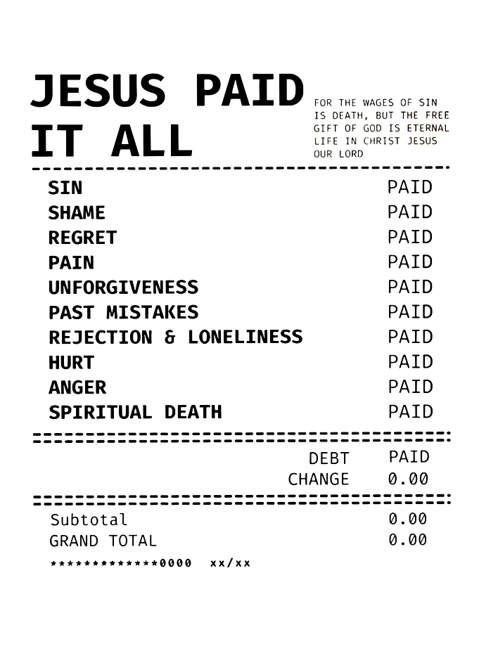 Jesus Paid it Christianity