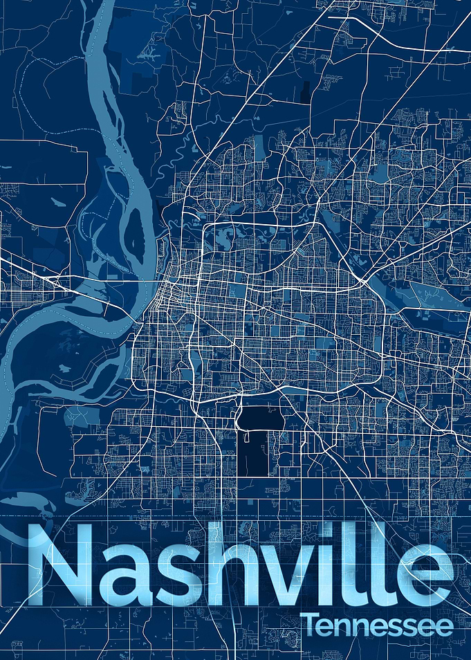 Nashville City Street Map