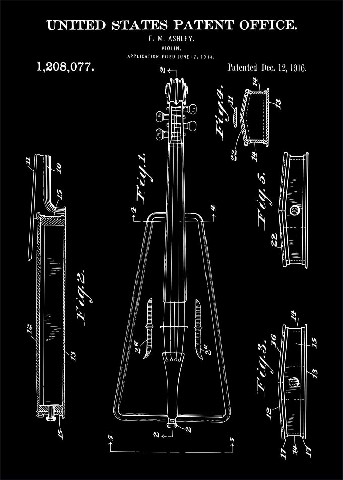 1916 Violin Patent