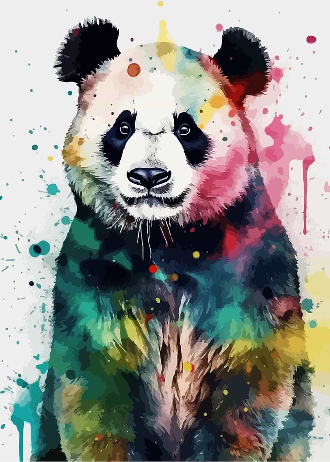 Panda Bear Watercolor