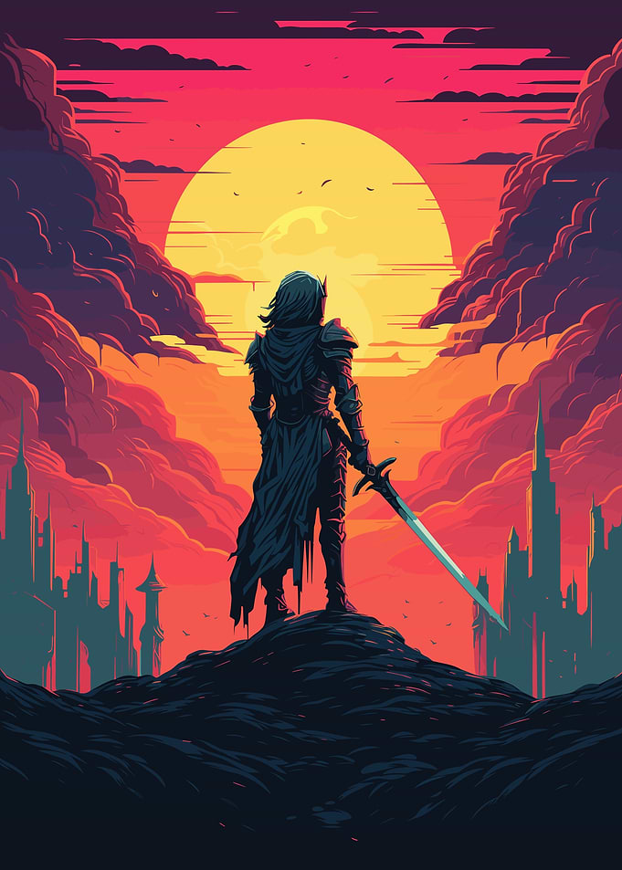 Paladin Warrior Pixel Art
