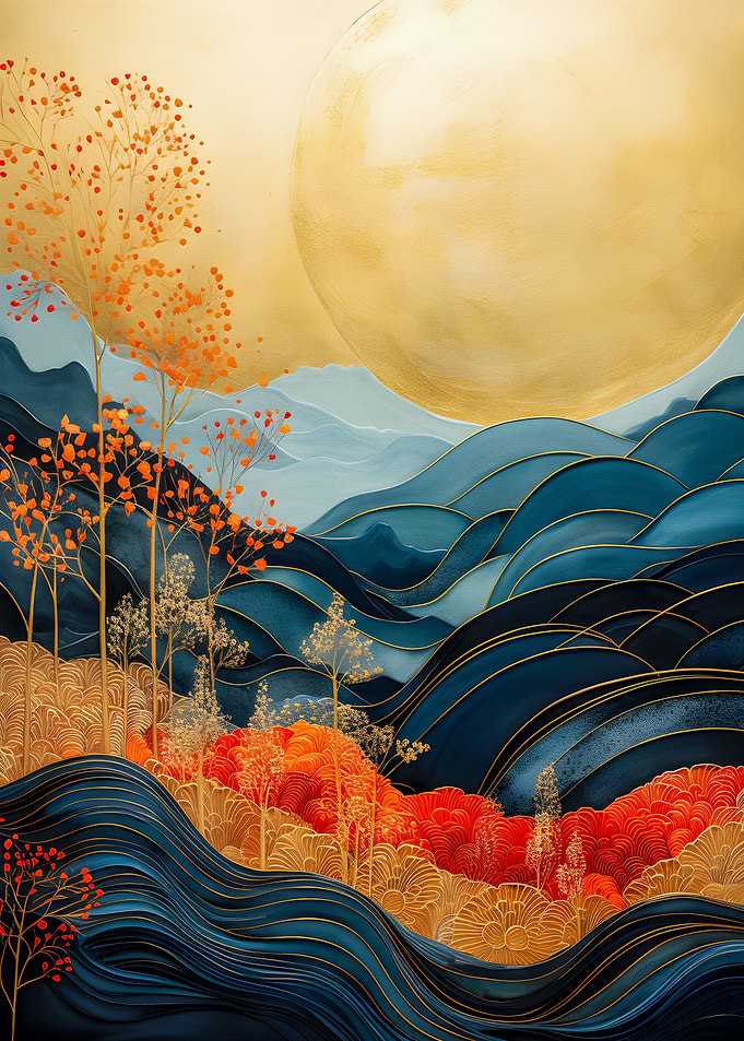 Abstract Painting Blue Bri