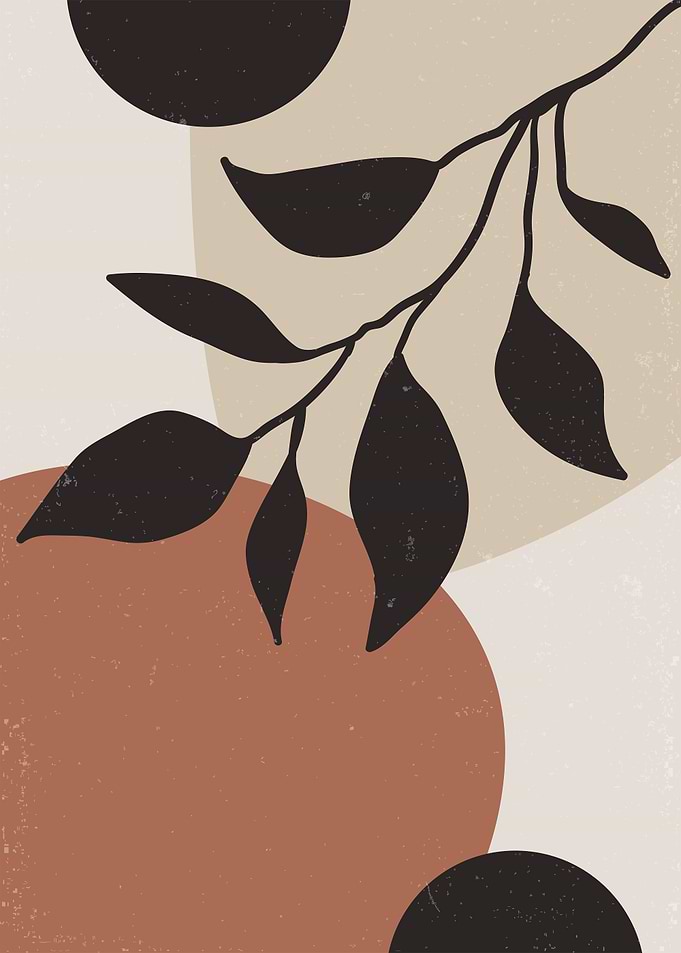 Vintage Leaves Boho Art