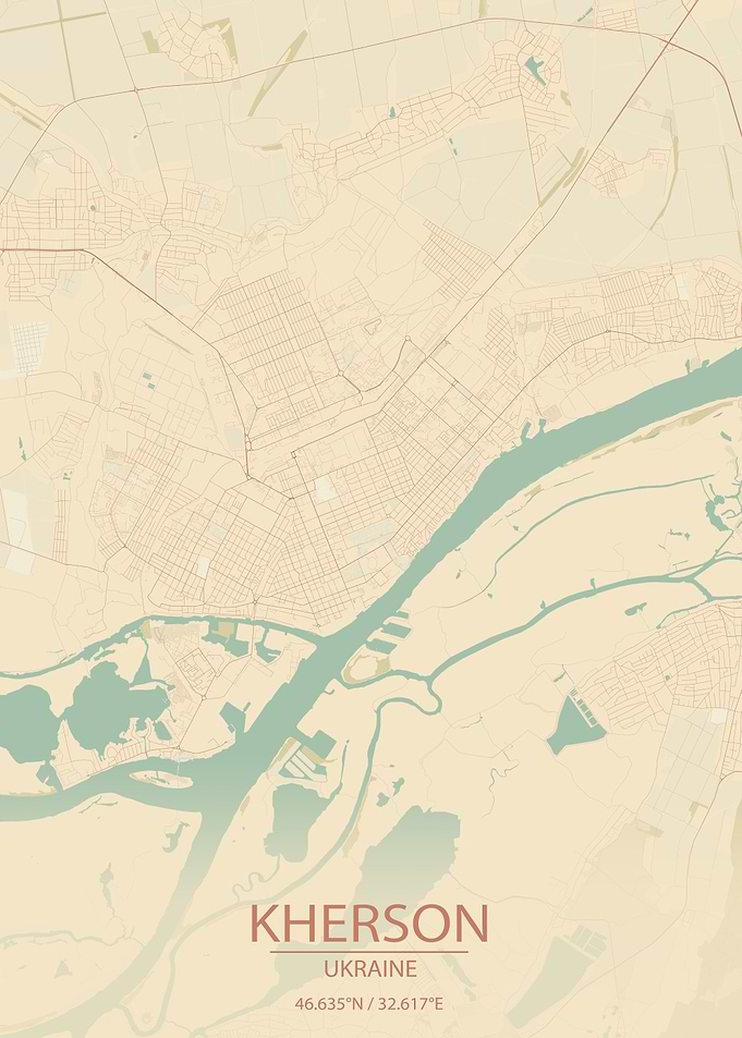 Kherson UA Vintage Map