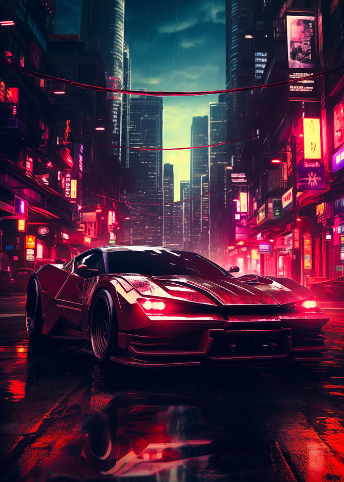Cyberpunk Sportsracing Car