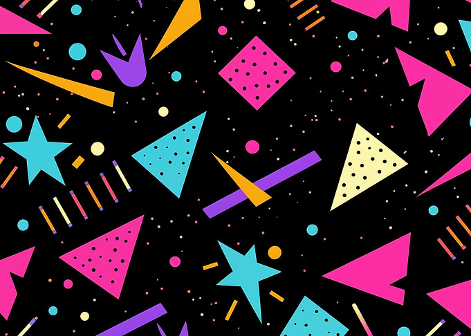 1980s Retro Disco Shapes