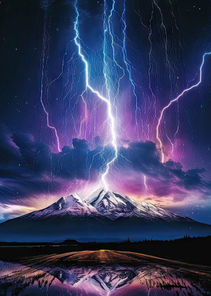 Mountain Lightning Storm