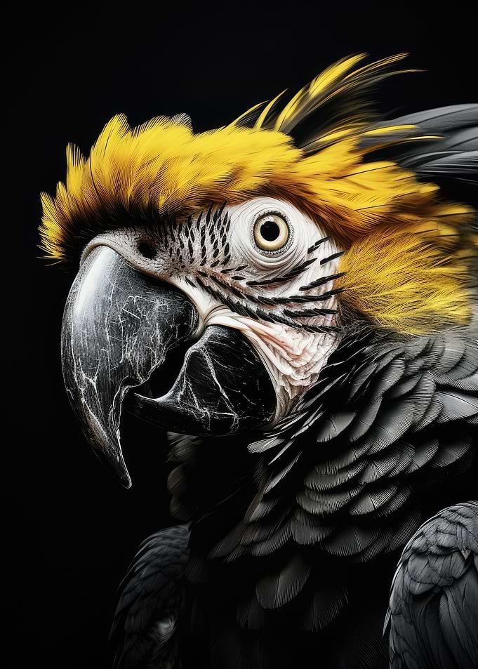 Black And Yellow Parrot