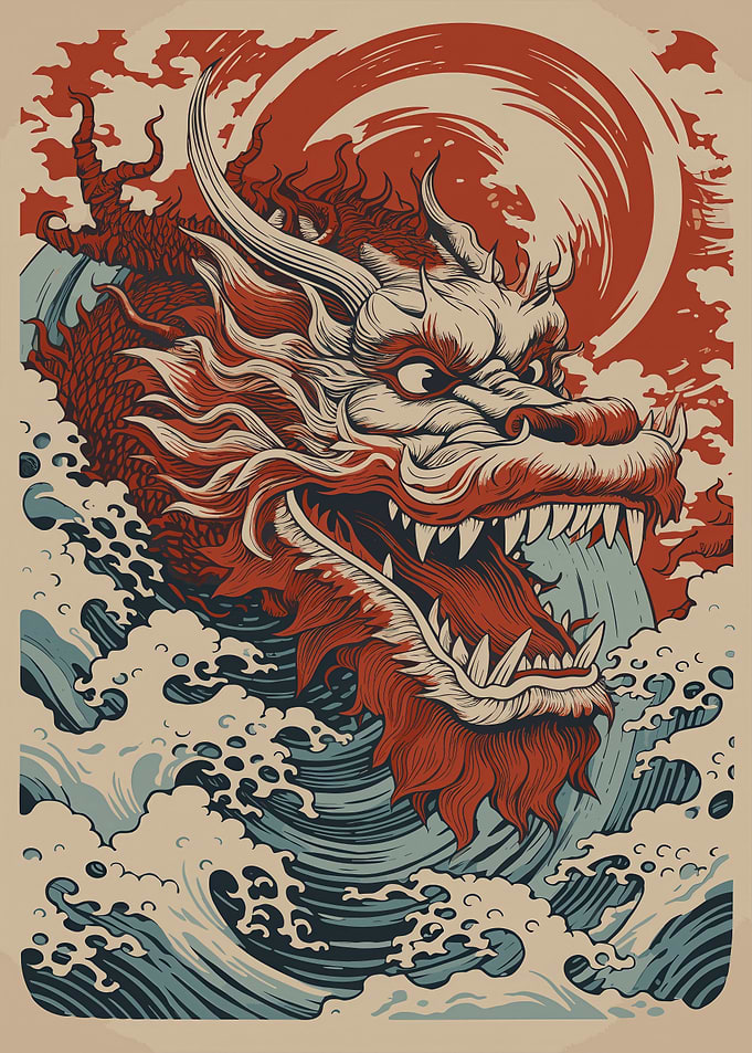 Great Wave Dragon Kanagawa