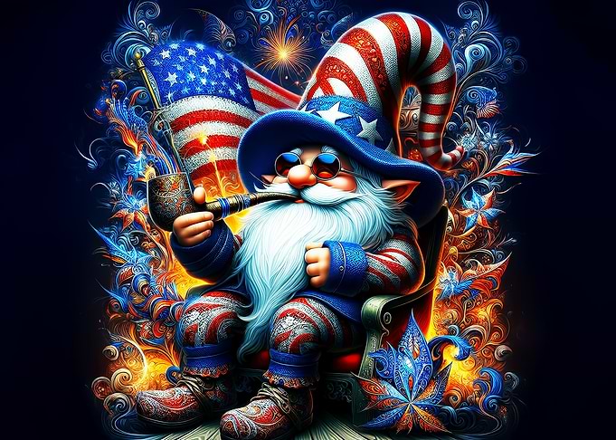 Patriotic Gnome in the USA