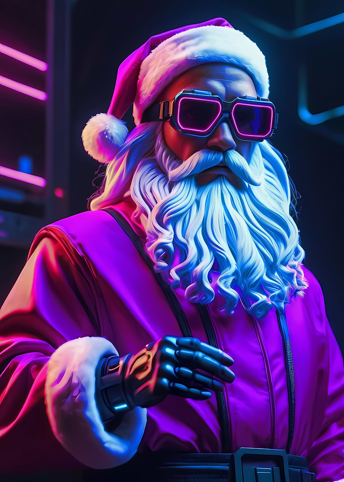 Cyberpunk Santa Claus