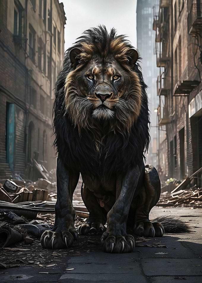 black lion