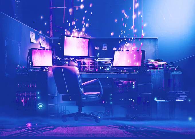 Futuristic Office Decor
