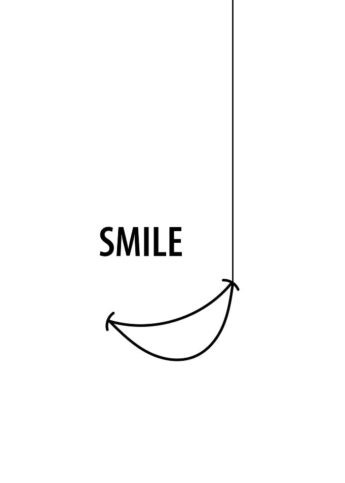 Minimal Smile Line Art