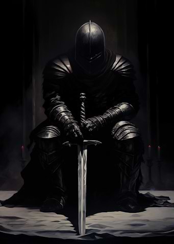 Defeated Medieval Knight
