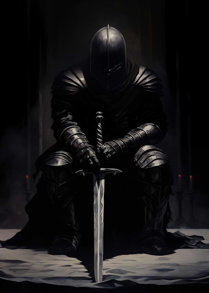 Defeated Medieval Knight