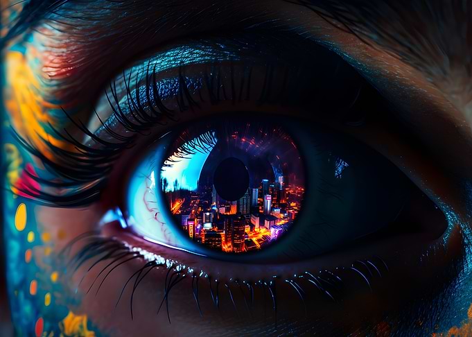 Night City Light Sky Eye
