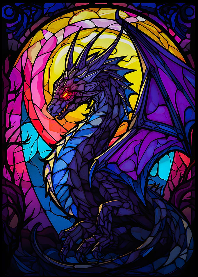 Abstract Skeleton Dragon