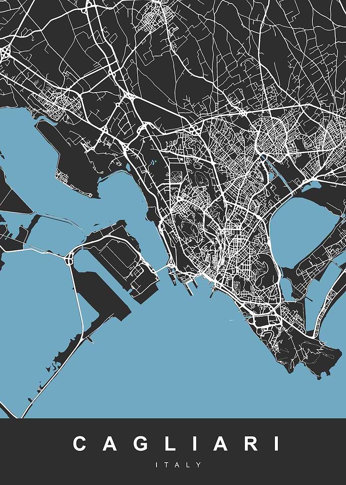 MAP CAGLIARI ITALY