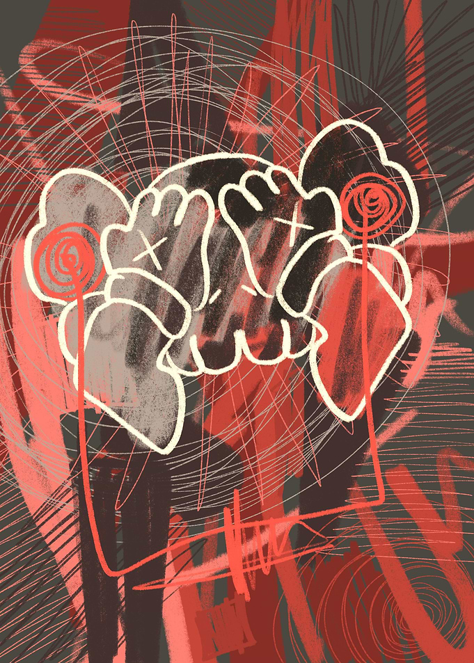 Kaws Dolls unique abstract