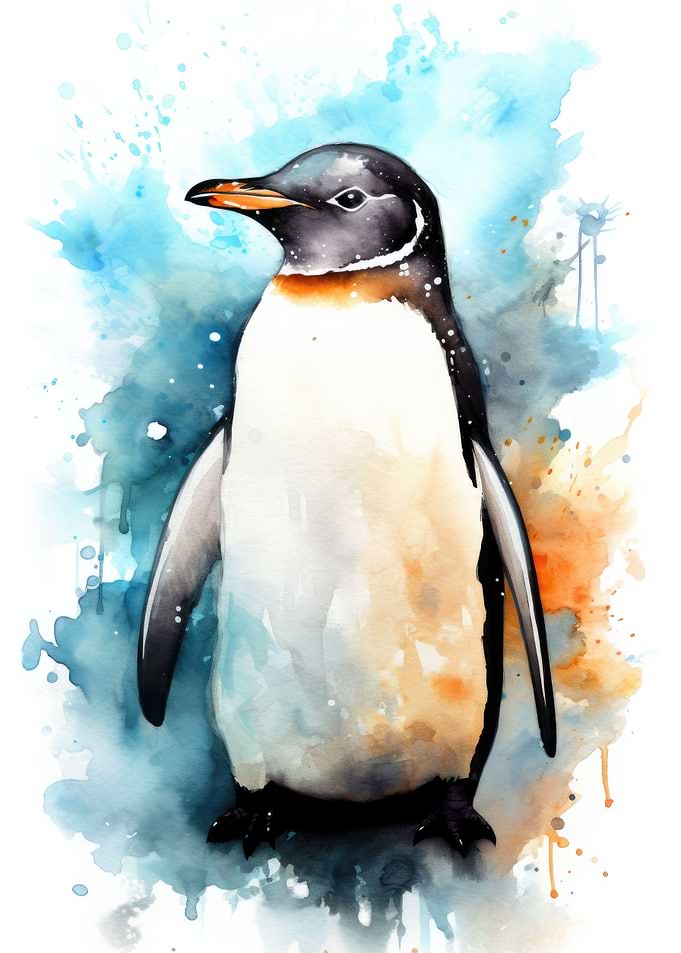 Penguin Watercolor