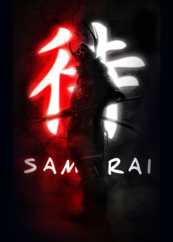 Samurai Warrior Neon