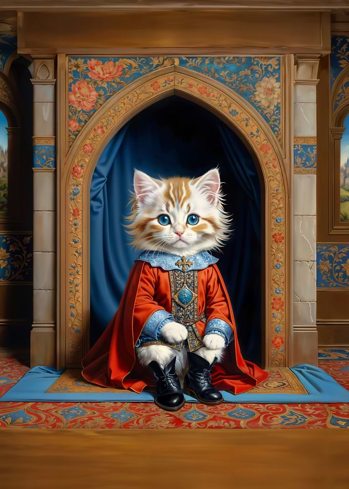 Cat in retro costume