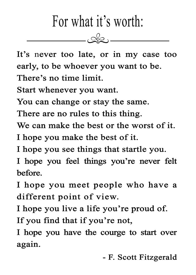 F Scott Fitzgerald Quote