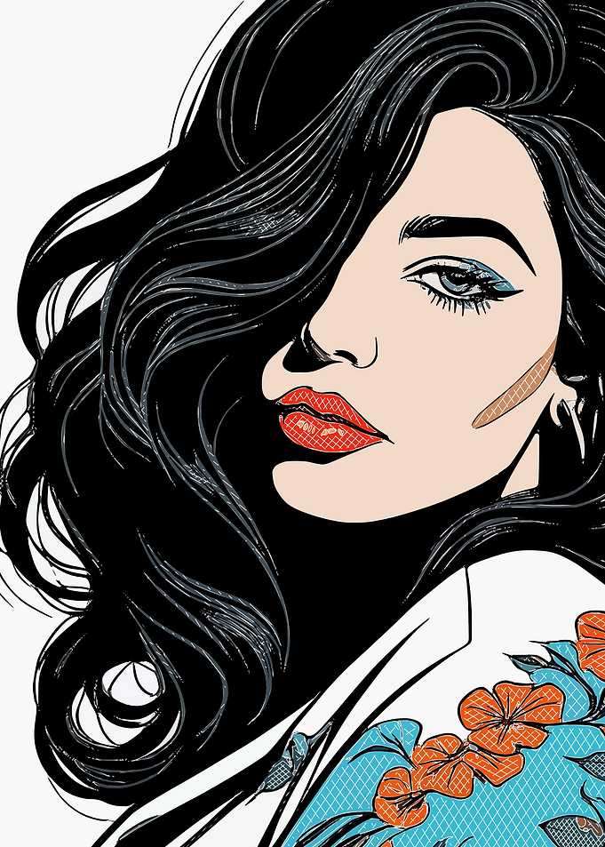 Pop Art Woman Portrait 4
