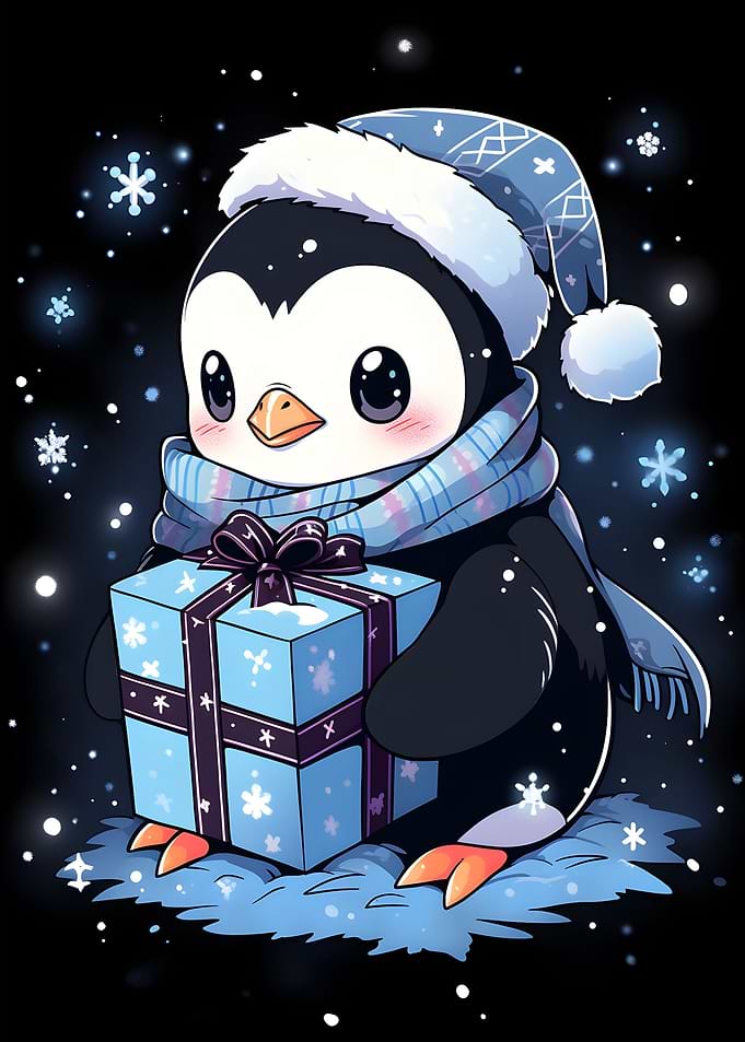 Penguin Snowflakes Holiday