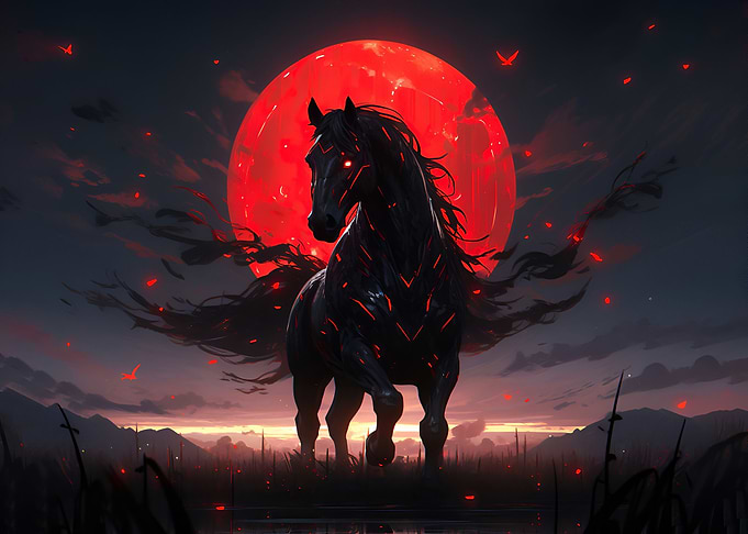 Blood Moon Horse Nightmare