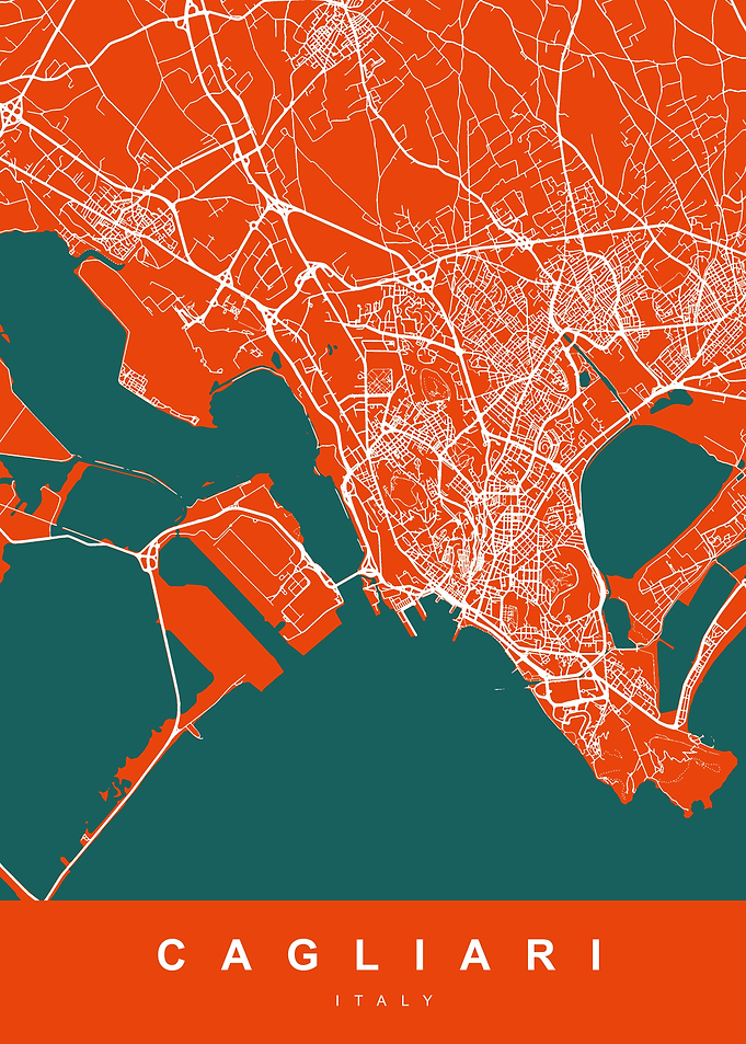 MAP CAGLIARI ITALY