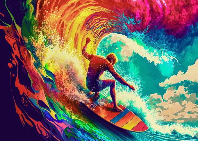 Extreme Surfer Art
