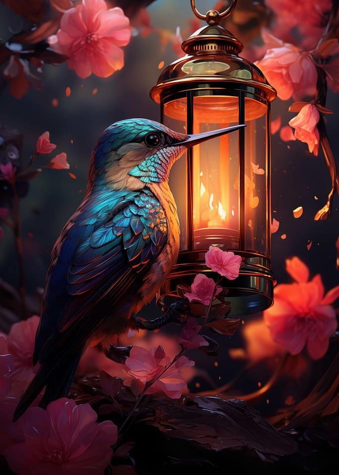 Hummingbird Fly art