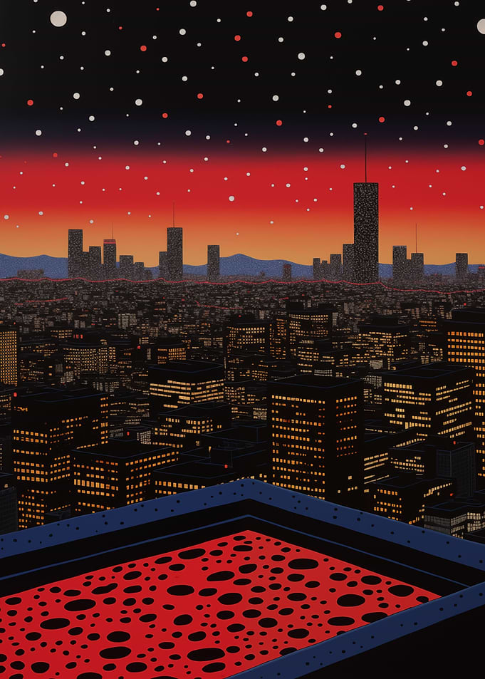 Surreal Pool In Anime City