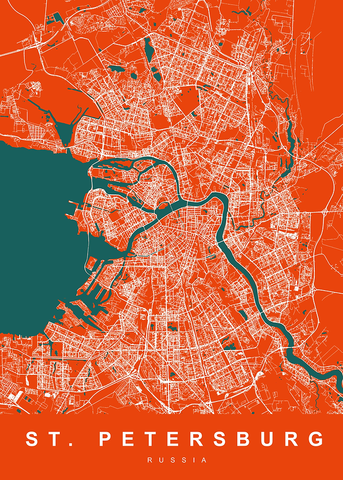 MAP ST PETERSBURG RUSSIA