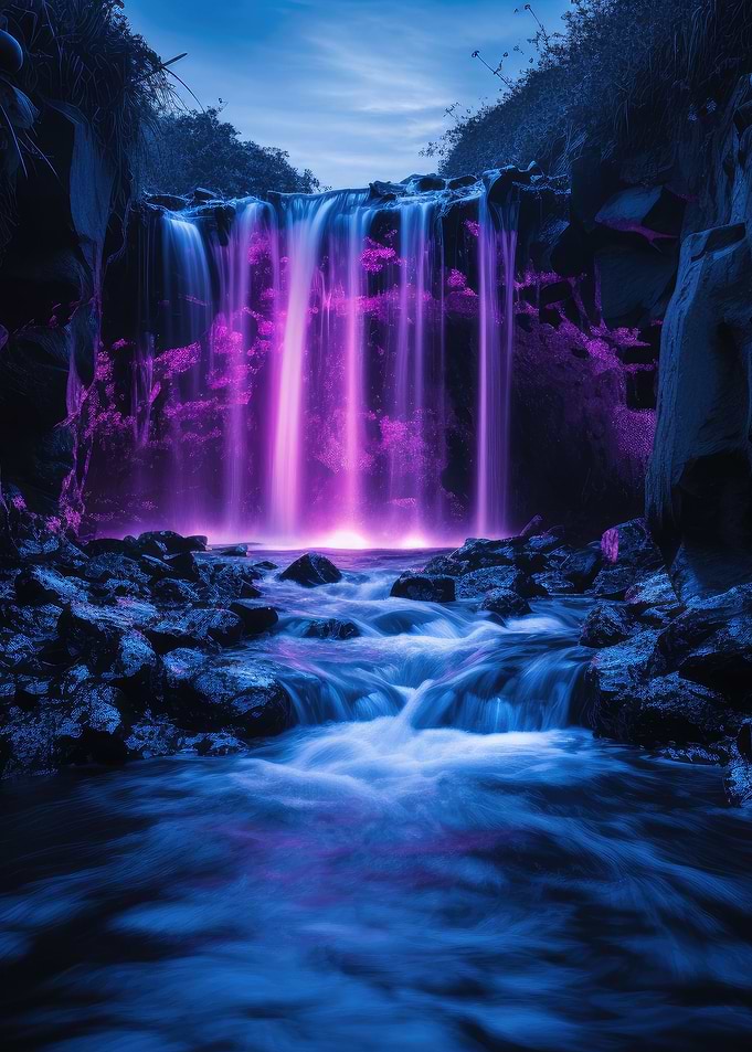 Neon Waterfall